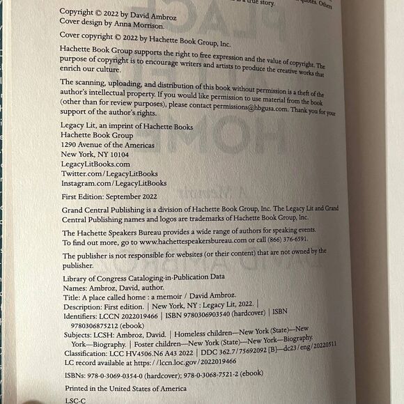 A Place Called Home: A Memoir by David Ambroz Hardcover Book NEW - Picture 4 of 11